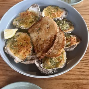 Baked oysters