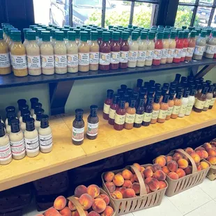 Peaches and a variety of The Peach Stand dressings