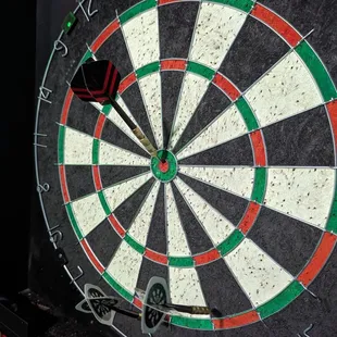 Bullseye! Darts for free in the back, Dec 28, 2023.