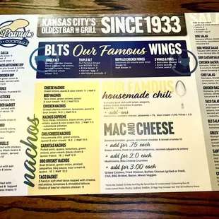 Front menu