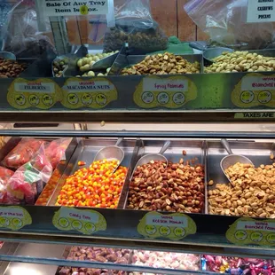 Spicy cashes and pecans are fantastic!