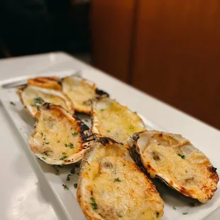 Char grilled oysters