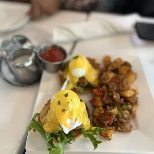 a plate of food on a table