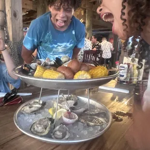 yummy seafood tower