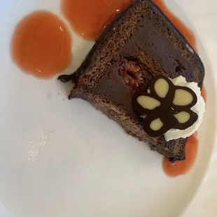 Raspberry and Bittersweet Chocolate Pate Chocolate Cake, Framboise Chocolate Genache, Fresh Berries