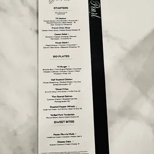 Menu at the bar at 6:30 despite the website having a happy hour till 7...