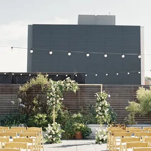 Our rooftop ceremony set up - photo by Stephanie Gan
