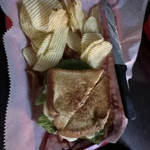 BLT and it wasn't much bigger than what it looked like in the picture.