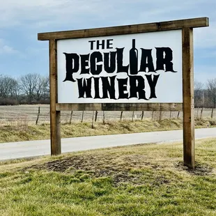 a sign for the winery