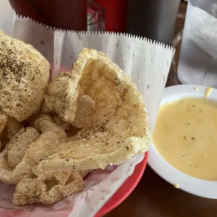 Fresh Chicharrones and the best Queso, ever (at least that I've had)