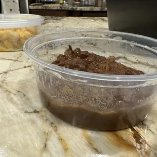 Baked beans barely anything there.