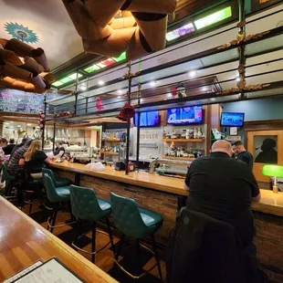 people sitting at the bar