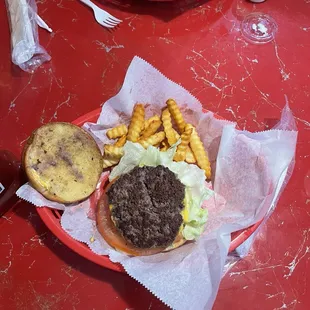 Burger was excellent