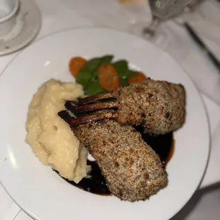 Walnut, Mustard &amp; Herb Crusted Rack of Lamb* ($13)