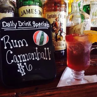 A picture of one of their drink specials. Yum.