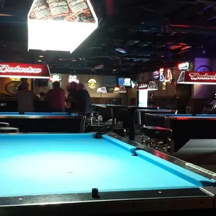 Seven 3.5x7 tables.  .75 cents a game