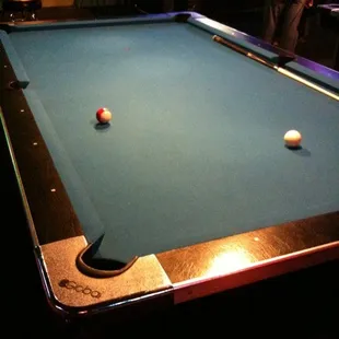 Regular pool tables, only $1 to play