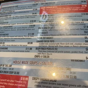 the menu