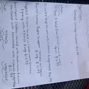 Copy of specials for the day