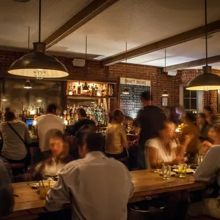 The large communal table. Great for making friends.