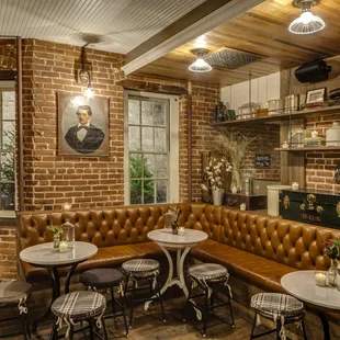 Corner banquette at The Penrose