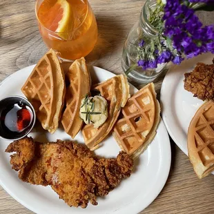 Chicken and waffles