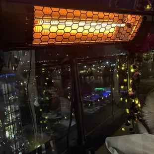 space heater inside igloo