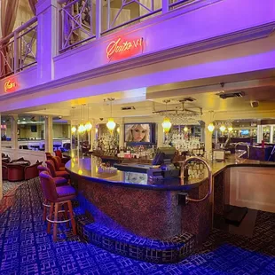 the bar and lounge area