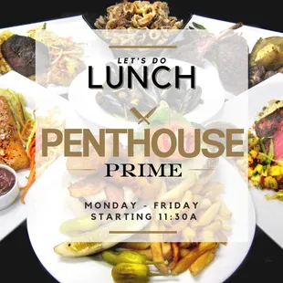 a variety of plates of food