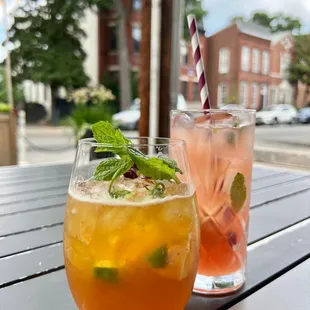 Pimm's No. 5 Cup and Watermelon Whiskey Smash (spirit-free)