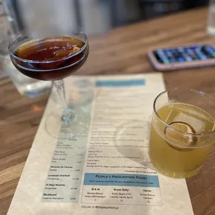 The Manhattan on the left and the King's St. Passion on the right.  Both good, but I favor Manhattan's