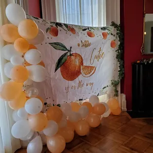 Photo corner for a baby shower