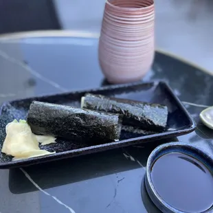 Yuzu hama and Unagi hand rolls $8 at Happy Hour