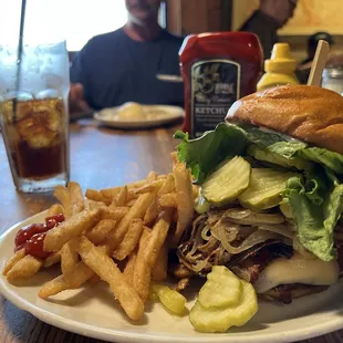 Amy's burger and fries