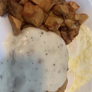 Chicken Fried Steak and Eggs