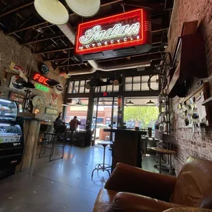 the interior of a coffee shop
