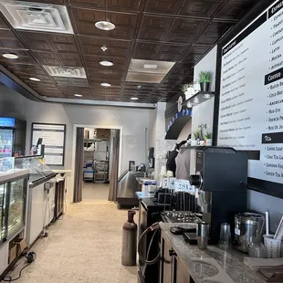At the coffee bar.