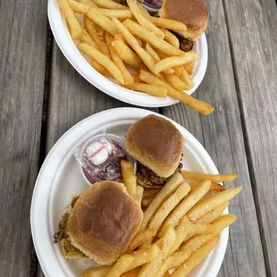 Amazing sliders! And the best french fries I've had outside of England!