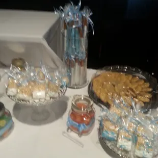 Baby shower dessert buffet