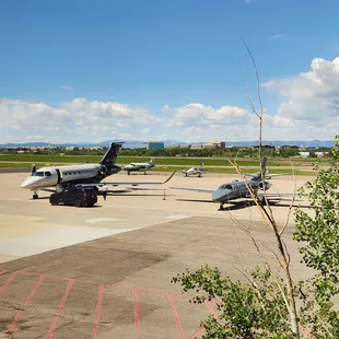 two planes on the tarmac