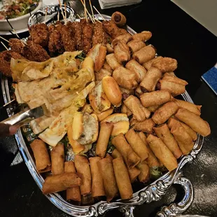 a platter of food