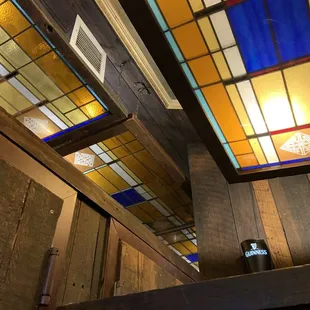 Ceiling in the upstairs restroom area