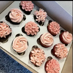 a box of cupcakes