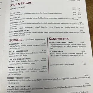 Soups, Salads, Sandwiches, and Burgers