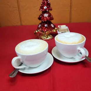 Breakfast cappuccinos
