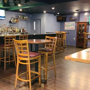 Bar seating.