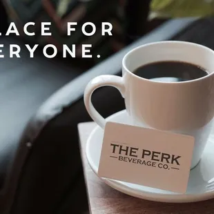 a cup of coffee on a saucer