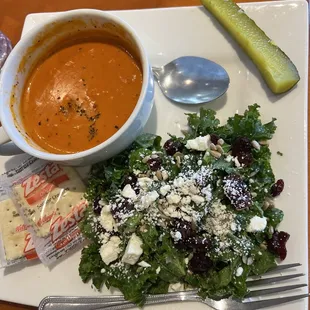 Tomato Soup w/ Kale Salad