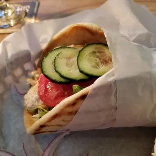 Chicken gyro, yum!