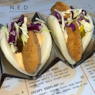Fried Chicken Bao Buns